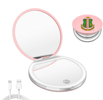 The Alpha Kappa Alpha Sorority, Incorporated LED Compact Double-Sided Mirror