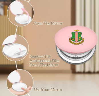 The Alpha Kappa Alpha Sorority, Incorporated LED Compact Double-Sided Mirror