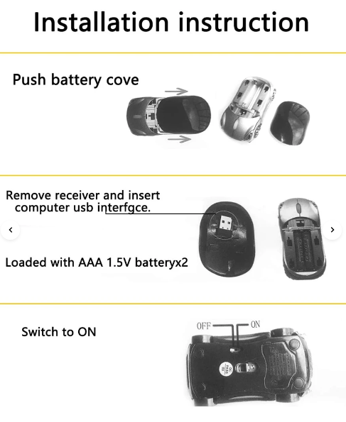 Wireless Car Shaped Mouse