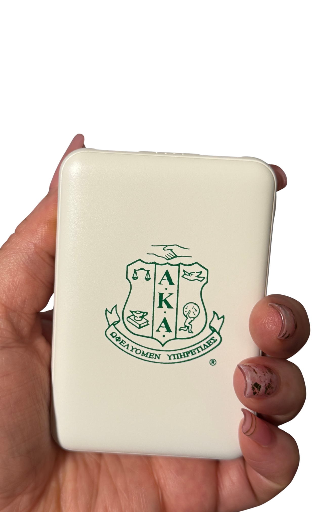 The Alpha Kappa Alpha Sorority, Incorporated Portable Charger - Green Shield